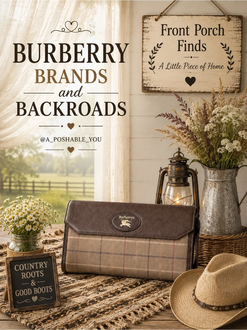 Burberry Vintage Plaid Clutch/Portfolio Case